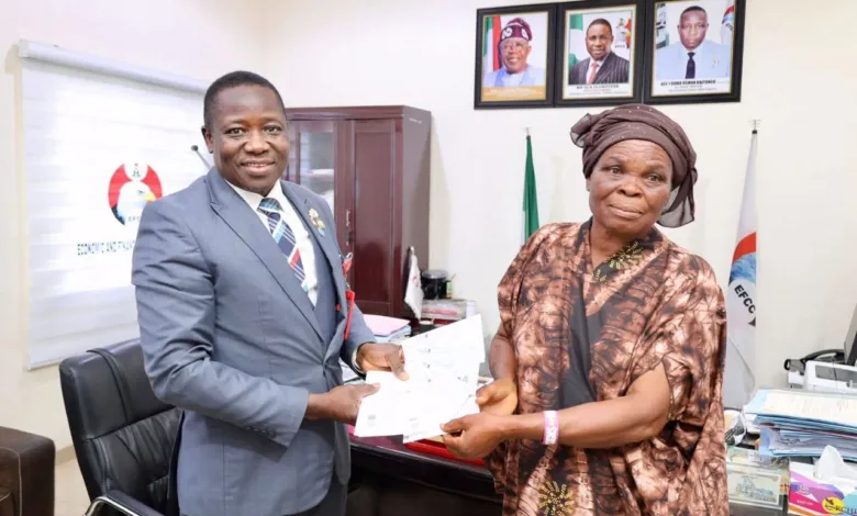 EFCC hands over recovered N42.5m to 70-yr-old widow victim in Kaduna 1 FB IMG 1762540359603