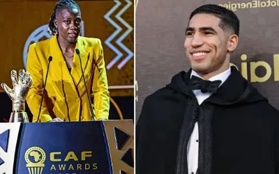 Nnadozie wins Africa’s Best Goalkeeper award as Hakimi clinches men’s award 1