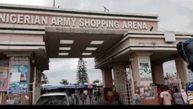 Fire guts Oshodi Arena market, clothing shops destroyed 3 Arena Market Army Oshodi 1