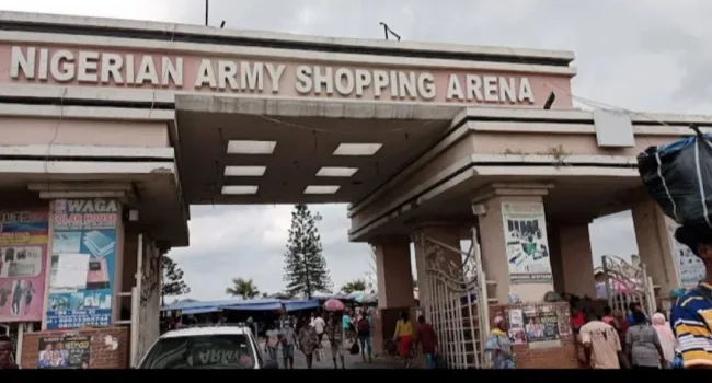 Fire guts Oshodi Arena market, clothing shops destroyed 1 Arena Market Army Oshodi 1