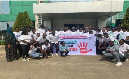 NFF management, staff stage walk to mark 2025 International Anti-Corruption Day 1 IMG 20251209 WA0043
