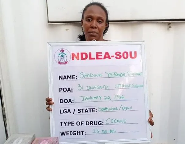 NDLEA busts trans-border cocaine syndicate member in Surulere, seizes 23.5kg consignment 7 IMG 20251221 WA00102