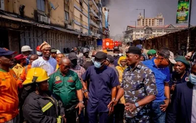 Governor Sanwo-Olu orders demolition of fire-ravaged insurance tower in Lagos 1