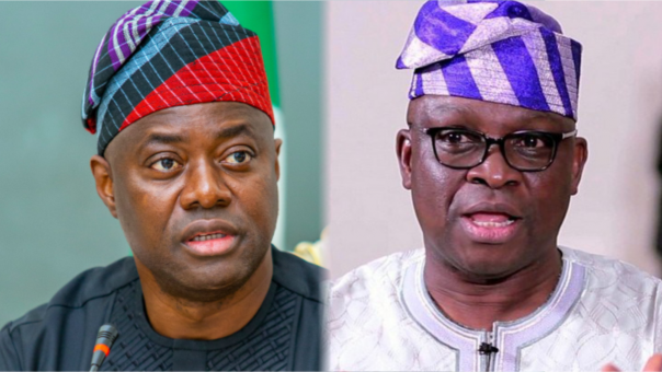 Fayose publishes documents to back claim of N50bn FG fund received by Makinde 3 Oyo State governor Seyi Makinde and Ayo Fayose 604x340 1