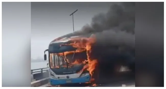 BRT Bus Fire