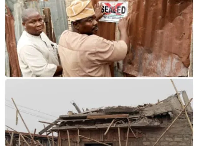 Ondo govt seals collapsed two-storey building site in Akure, orders probe 1 Ondo seals