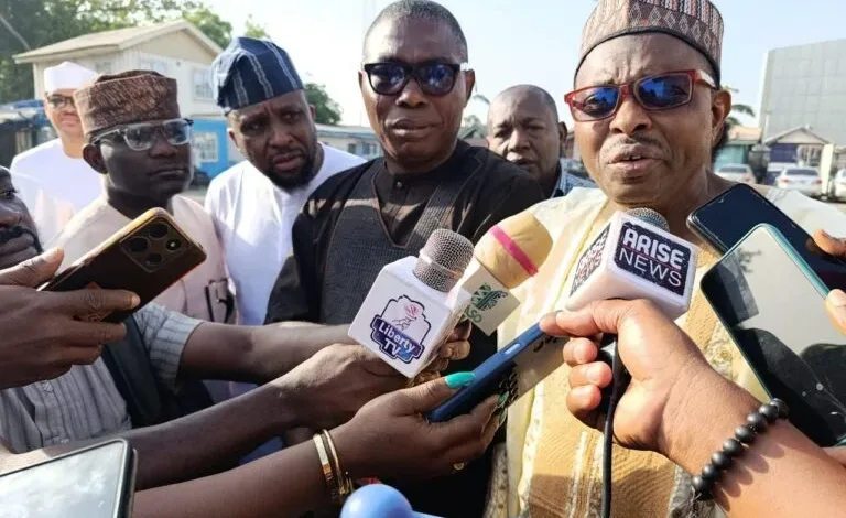 SDP leaders pay final respect as late Senator Akwashiki's body arrives Abuja 3 SDP leaders others receive late Senator Akwashikis body in Abuja 768x578 1