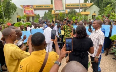 Ondo poly workers protest stagnant wages, seek urgent intervention 1