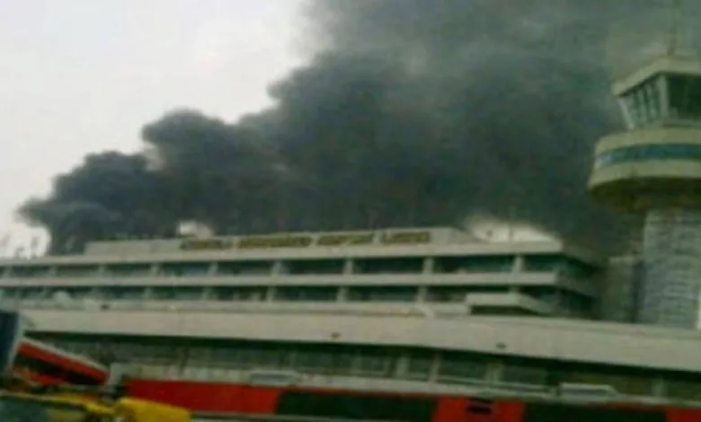 Fire erupts at Murtala Muhammed International Airport's terminal, trapping 10 in control tower 1 IMG 9691