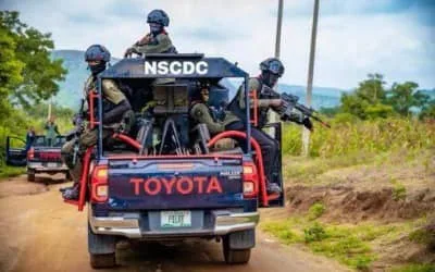Two security guards held by NSCDC for stealing government-owned air conditioners 1 NSCDC