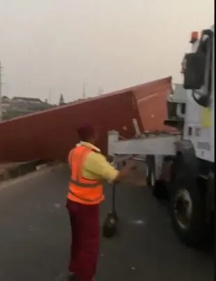 Driver survives after fully loaded truck crashes near Lagos varsity in Ikorodu 1 WhatsApp Image 2026 02 01 at 12.25.00 PM 308x400 1