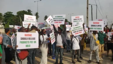 Distillers storm NAFDAC office over sachet alcohol ban 9 protesters 2 768x576 1