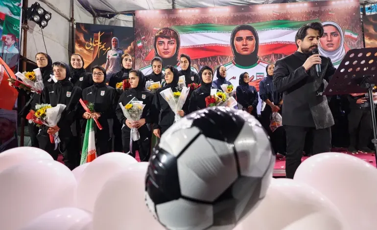 Iran women’s football team feted in Tehran after asylum battle at Asian Cup 1 2026 03 19T191342Z 517098911 RC2V7KAXN9SG RTRMADP 3 IRAN CRISIS WOMEN SOCCER 1773983928