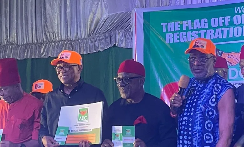 Peter Obi receives ADC membership card in Anambra 1 IMG 20260307 143943 6 x 4 inch