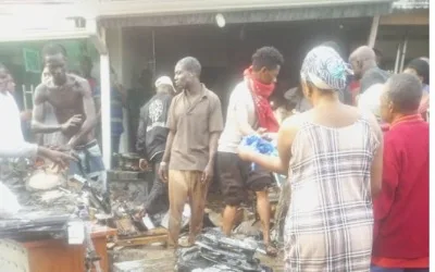 Traders lose goods worth millions of naira in Akure market inferno 1