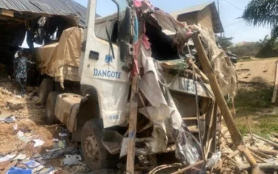 Father demands justice after Dangote truck kills son, destroys home in Ekiti 1