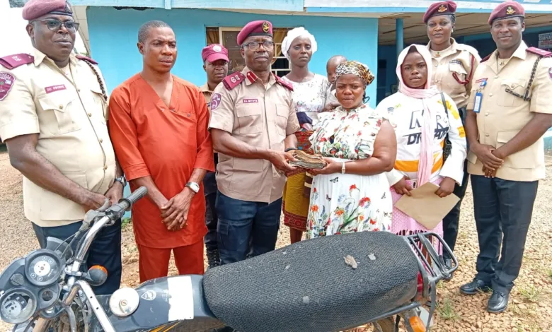 Ondo FRSC returns cash, motorcycle recovered from crash scene to victims’ families 1 72790e00 49df 498d 81cb a93c0fab0cf8