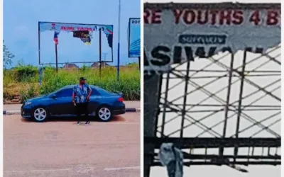 Tinubu support group berates billboard destruction, vandalism in Akure 1