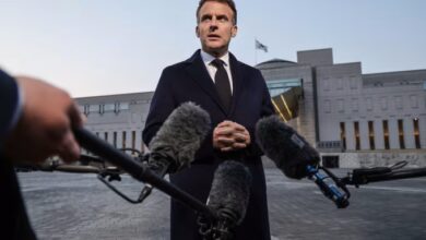 French president hits back after Trump mocks how his wife treats him 1 gettyimages 2268860134