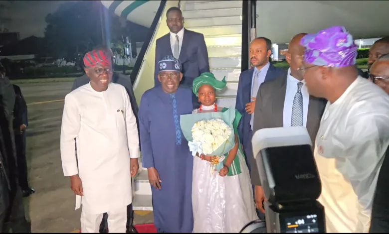 Tinubu returns to Lagos after visits to France, Kenya, Rwanda 1 IMG 3239