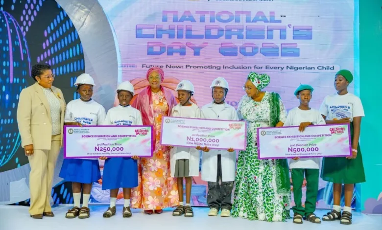 Oluremi Tinubu presents N1m prizes to children, unveils protection reforms 1 IMG 3601