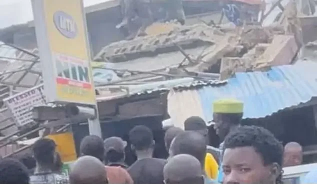 Many feared trapped as 3-storey building collapses in Lagos 1 FB IMG 1782397888652