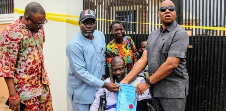 Makinde fulfils promise, hands over house, wheelchair to Oyo resident with disability 1 00045c9d bc5a 4a0f 8a12 7aa86f16d16c