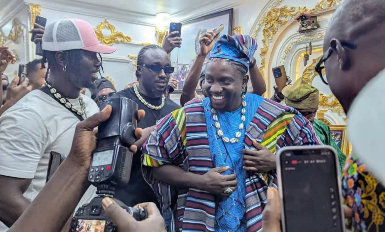 Oluwo confers Atayese of Yorubaland title on VeryDarkMan 5 FB IMG 1784140544402