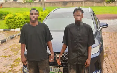 Police recover stolen Lexus SUV, arrest two suspects in Ondo 1 IMG 2175