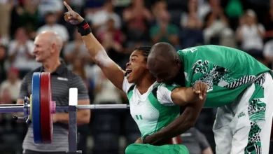 Nigeria claims para powerlifting gold, silver in Glasgow 10 Nigerian Esther Nworgu reacts after winning the silver medal at the end of the Powerlifting Womens up to 41 kg final event at the Paris 2024 Paralympic Games PowerliftingOlyParis2024Paralympics 4