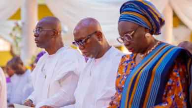 Sanwo-Olu calls for self-reflection at ex-Ondo commissioner's funeral 1 Pix 2640
