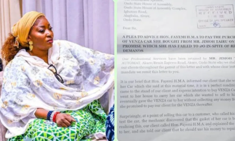 UPDATE: Ondo lawmaker denies vehicle debt allegation, faults petitioner 1 b1fee236 e640 4ad8 acb3 cd3dcc88987d