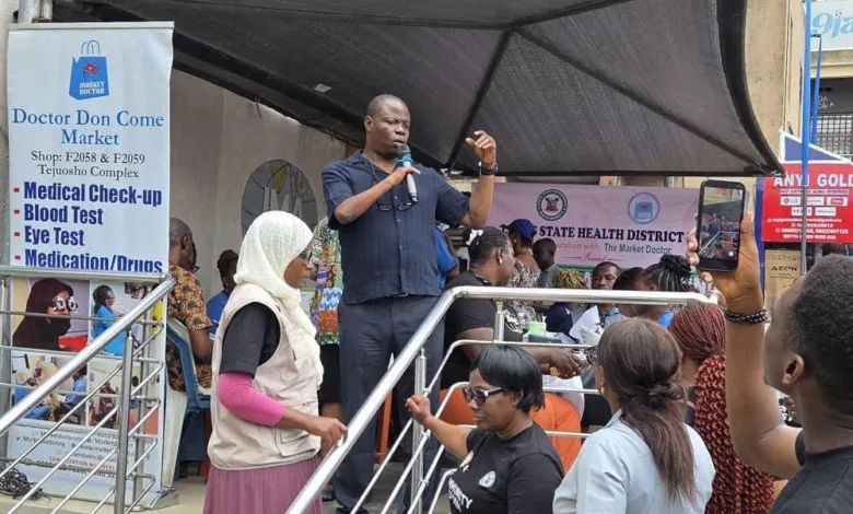Lagos govt takes free healthcare to Alaba market traders 3 FB IMG 1787035818867