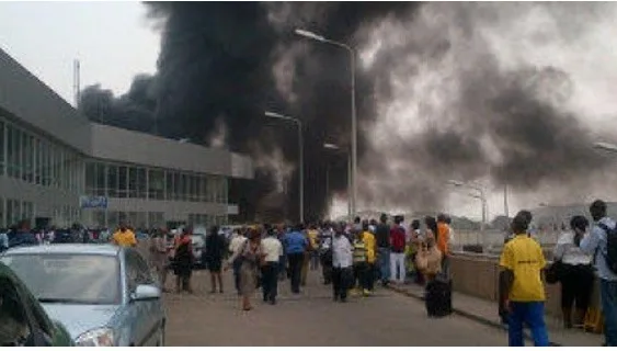 JUST IN: Fire breaks out at Lagos airport's Terminal 2 1 IMG 20260223 WA0011