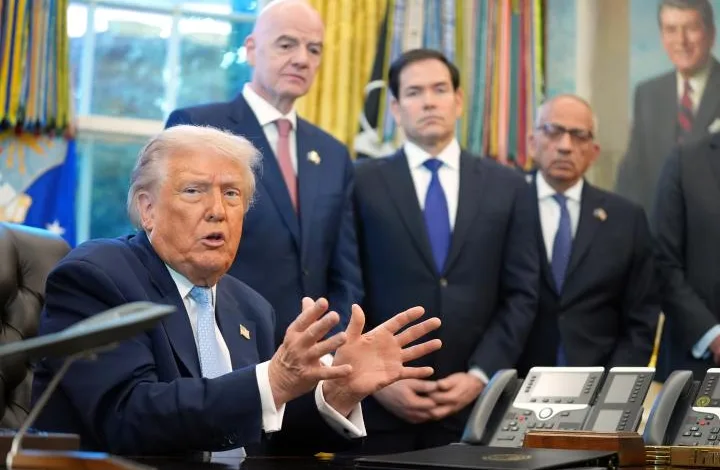 Report: Under-fire FIFA boss Infantino begs Trump to save his job, set for talks with Marco Rubio 1 president donald trump answers questions 136068255