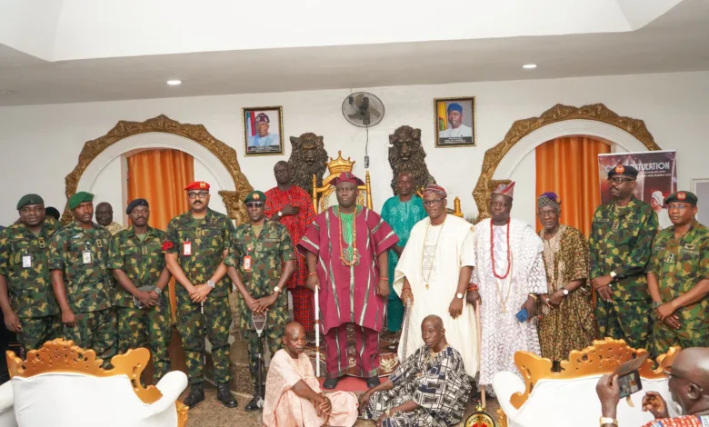 Army plans new barracks in Kisi, Ile-Ife as Alaafin receives GOC 1 98d15e68 8013 4792 89e9 1b8c6ea2bd22