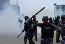 EndSARS Anniversary: Police disperse activists with tear gas at Lekki toll gate 11 EndSars 12