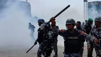 EndSARS Anniversary: Police disperse activists with tear gas at Lekki toll gate 6 EndSars 12