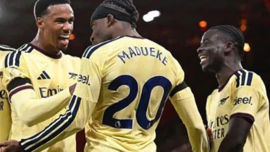 Madueke's deflected strike sinks Nottingham Forest, keeps Arsenal in title hunt 6 IMG 20261018 WA0397