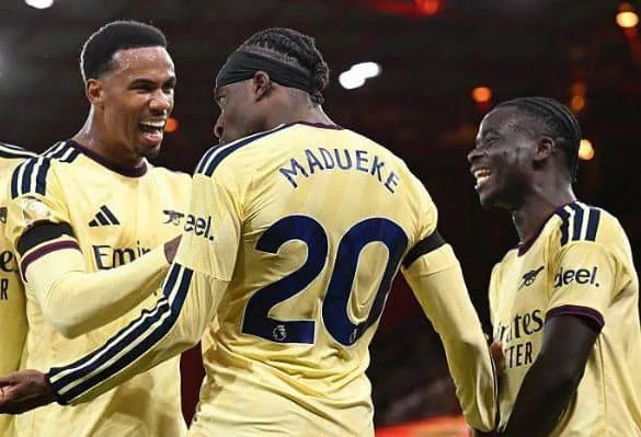 Madueke's deflected strike sinks Nottingham Forest, keeps Arsenal in title hunt 1 IMG 20261018 WA0397