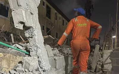 Lagos govt confirms one dead, three rescued in building collapse 1 IMG 3832