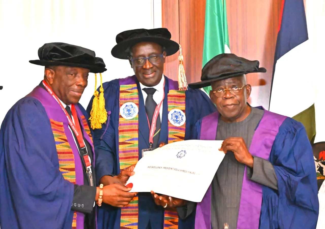 PHOTO NEWS: Tinubu receives honorary fellowship from West African ...
